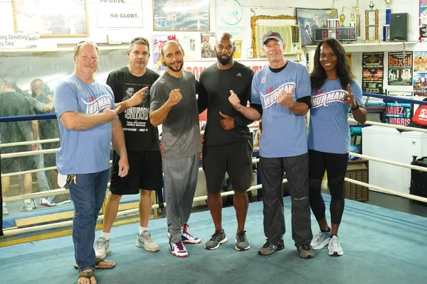 Boxer Keith One Time Thurman Tijdens Een Persconferentie Zijn Gym — Stockfoto