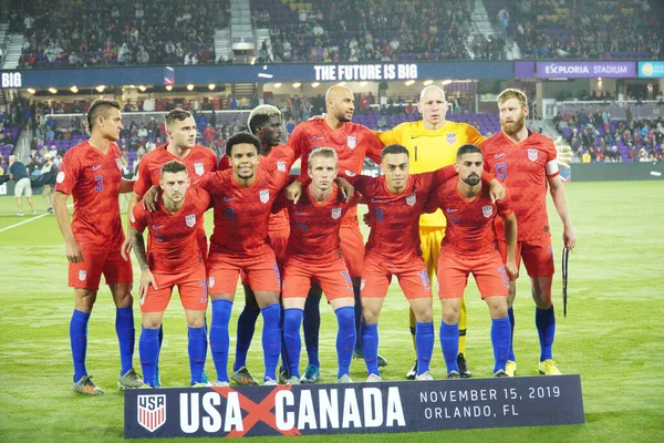 Das Fußballteam Empfängt Kanada Während Des Concacaf Nations League Spiels — Stockfoto