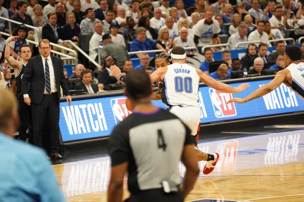 Orlando Magic Hosts Toronto Rapters Během Prvního Kola Play Nba — Stock fotografie