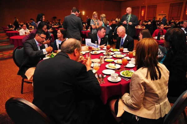 Gobernador Florida Rick Scott Habla Simposio Orlando Florida Octubre 2015 — Foto de Stock