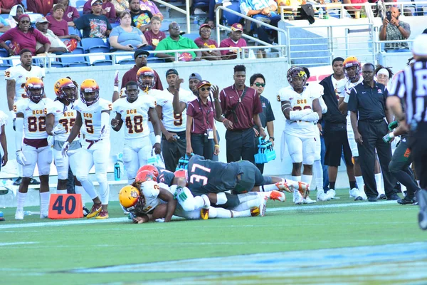 Florida Rattlers Zmierzą Się Bethune Cookman Wildcats Durig Florida Classics — Zdjęcie stockowe