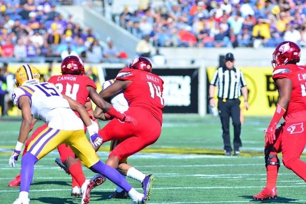 Lsu Enfrenta Louisville Durante 71St Citrus Bowl Camping World Stadium — Fotografia de Stock