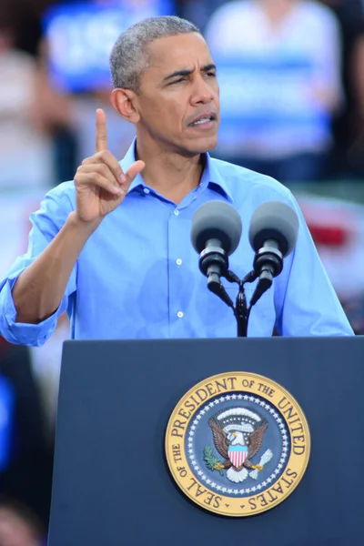 Presidente Barack Obama Habla Mitin Campaña Estadio Heritage Park Osceola — Foto de Stock