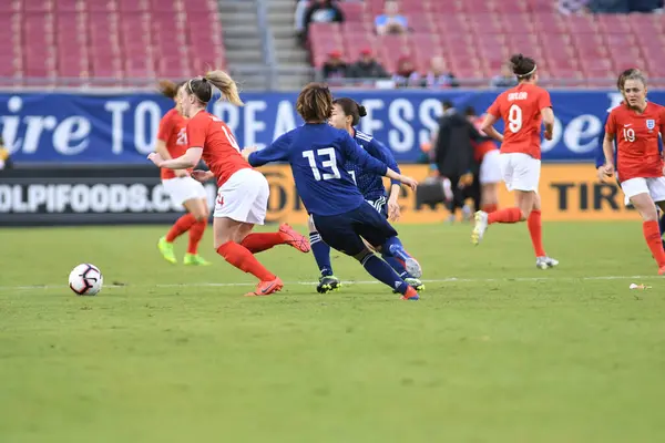 Japão Inglaterra Estádio Raymond James Tampa Florida Março 2019 — Fotografia de Stock