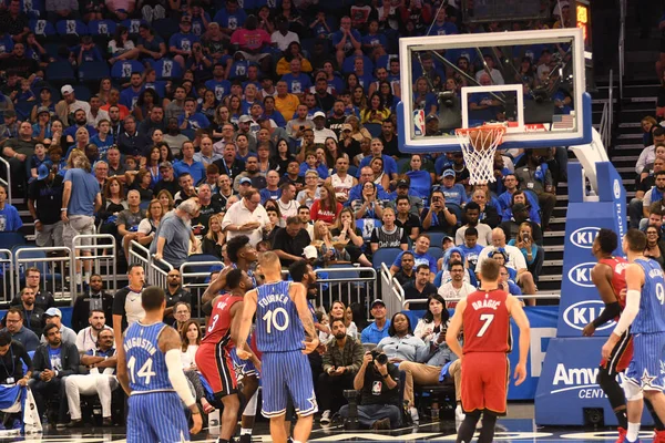 Orlando Magic Gastheer Van Miami Heat Het Amway Center Orlando — Stockfoto