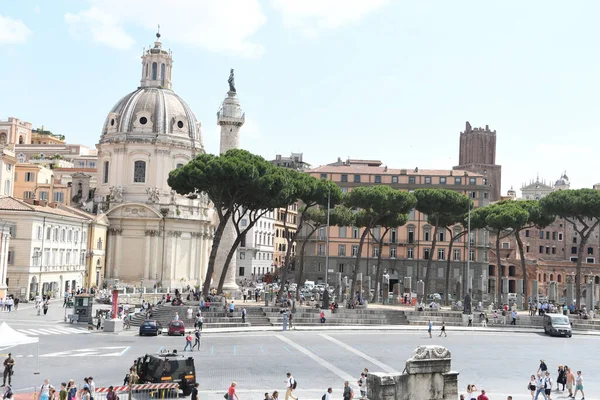 Gyönyörű Kilátás Nyílik Több Épület Rómában Közel Altare Dela Patria — Stock Fotó
