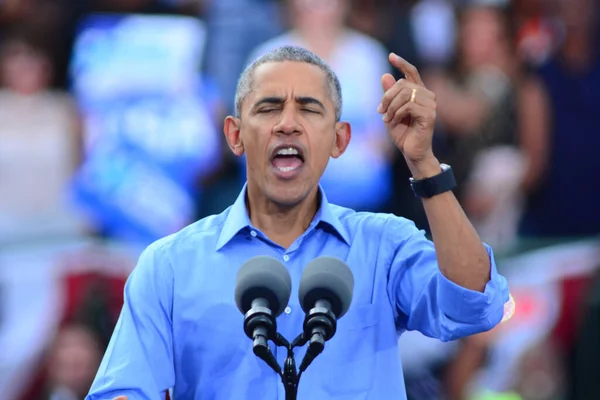 Presidente Barack Obama Habla Mitin Campaña Estadio Heritage Park Osceola —  Fotos de Stock