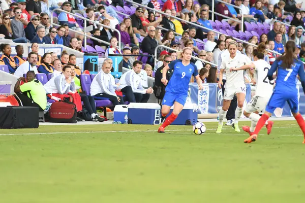 Francia Compete Contro Germania Durante Shebelives Cup All Orlando City — Foto Stock