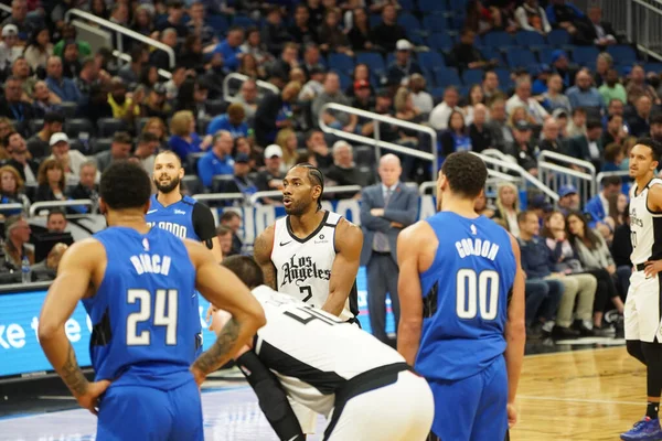 Orlando Magic Φιλοξενεί Clippers Στο Amway Center Στο Ορλάντο Φλόριντα — Φωτογραφία Αρχείου