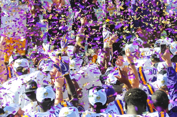 Lsu Affronta Louisville Durante 71St Citrus Bowl Camping World Stadium — Foto Stock