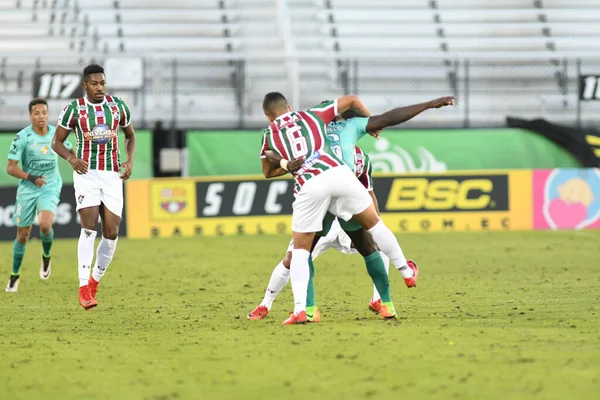 Fluminense Barcelona Durante Copa Florida Spectrum Stadium Enero 2018 Orlando —  Fotos de Stock