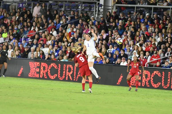 Estados Unidos Compite Contra Inglaterra Durante Copa Shebelives Orlando City — Foto de Stock