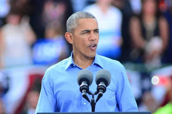 Presidente Barack Obama Fala Comício Campanha Estádio Osceola Heritage Park — Fotografia de Stock