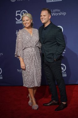 15 Ekim 2019 'da Nashville, Tennessee' deki Linbscome Üniversitesi 'nde verilen 50. GMA Dove Ödülleri sırasında kırmızı halı. 