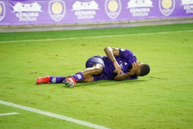 Orlando City SC, 19 Haziran 2019 Çarşamba günü Orlando 'daki Exploria Stadyumu' nda düzenlenen ABD Açık Kupası sırasında New England Devrimi 'ne ev sahipliği yaptı.