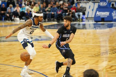 Orlando Magic 28 Şubat 2020 tarihinde Orlando Florida 'da Amway Center' da Minnesota Timberwolves 'a ev sahipliği yapar..  
