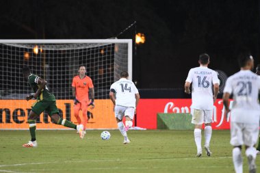 Los Angeles Galaksisi, 14 Temmuz 2020 'de Orlando Florida ABD' deki ESPN Vahşi Spor Dünyası 'nda düzenlenen MLS Sırt Turnuvası sırasında Portland Timbers ile karşı karşıya geldi.