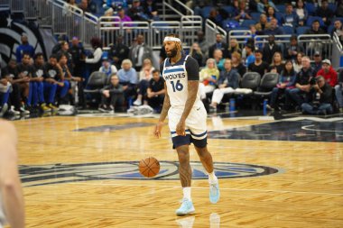 Orlando Magic 28 Şubat 2020 tarihinde Orlando Florida 'da Amway Center' da Minnesota Timberwolves 'a ev sahipliği yapar..  