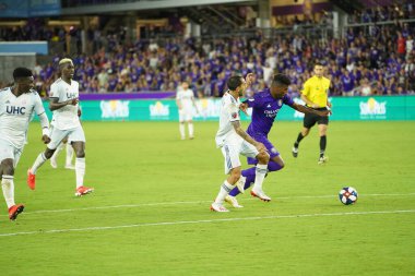 Orlando City SC, 19 Haziran 2019 Çarşamba günü Orlando 'daki Exploria Stadyumu' nda düzenlenen ABD Açık Kupası sırasında New England Devrimi 'ne ev sahipliği yaptı.