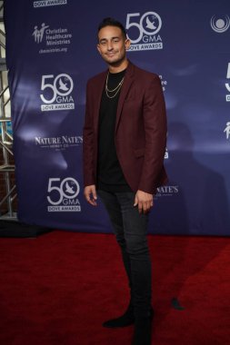 15 Ekim 2019 'da Nashville, Tennessee' deki Linbscome Üniversitesi 'nde verilen 50. GMA Dove Ödülleri sırasında kırmızı halı. 