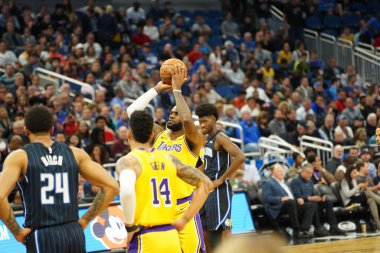 Orlando Magic 11 Aralık 2019 Çarşamba günü Orlando Forida 'daki Amway Center' da Los Angeles Lakers 'a ev sahipliği yaptı. Fotoğraf: Marty Jean-Louis