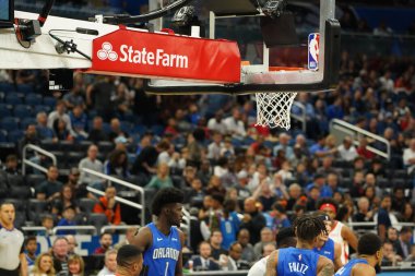 Orlando Magic, 13 Aralık 2019 Cuma günü Orlando, Florida 'daki Amway Center' da Houston Rockets 'a ev sahipliği yapıyor..