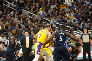 Orlando Magic 11 Aralık 2019 Çarşamba günü Orlando Forida 'daki Amway Center' da Los Angeles Lakers 'a ev sahipliği yaptı..  