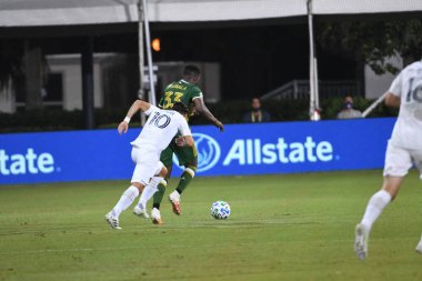 Los Angeles Galaksisi, 14 Temmuz 2020 'de Orlando Florida ABD' deki ESPN Vahşi Spor Dünyası 'nda düzenlenen MLS Sırt Turnuvası sırasında Portland Timbers ile karşı karşıya geldi. 