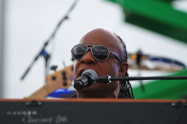 Stevie Wonder Esibisce Raduno Tenuto Dal Presidente Barack Obama Sostegno — Foto Stock