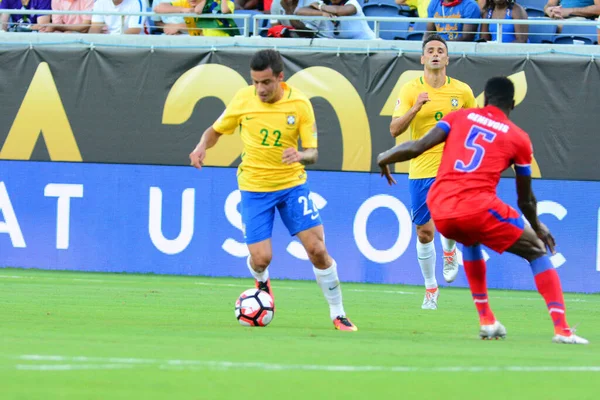 Brasile Affronta Haiti Durante Centenario Della Copa America Orlando Florida — Foto Stock