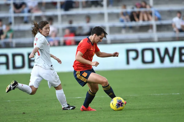 Espanha Japão Match Durante Copa Shebelieves 2020 Estádio Exploria Orlando — Fotografia de Stock