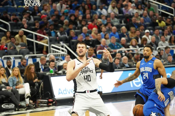 Orlando Magic Φιλοξενεί Clippers Στο Amway Center Στο Ορλάντο Φλόριντα — Φωτογραφία Αρχείου