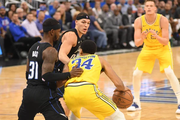 Die Orlando Magic Empfangen Donnerstag Februar 2019 Die Golden State — Stockfoto