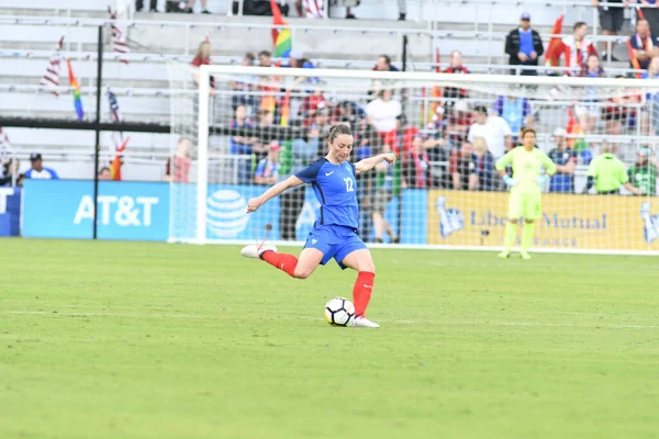 França Compete Contra Alemanha Durante Shebelives Cup Orlando City Stadium — Fotografia de Stock