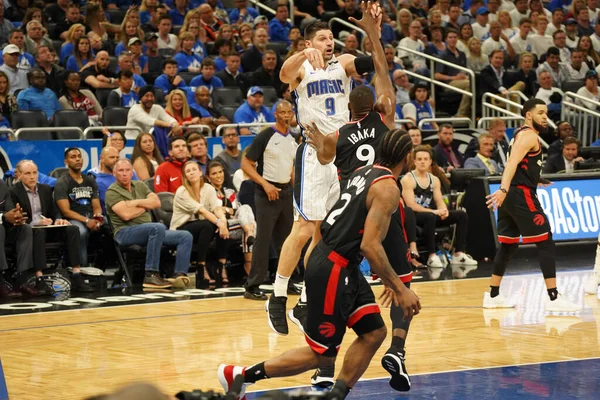 Orlando Magic Acoge Los Toronto Rapters Durante Primera Ronda Playoffs —  Fotos de Stock