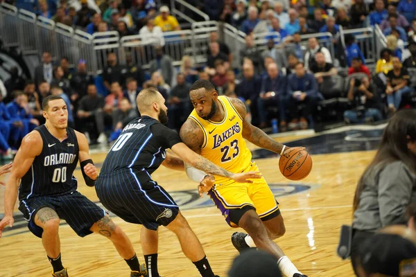 Orlando Magic Φιλοξενεί Τους Lakers Στο Amway Center Στο Orlando — Φωτογραφία Αρχείου