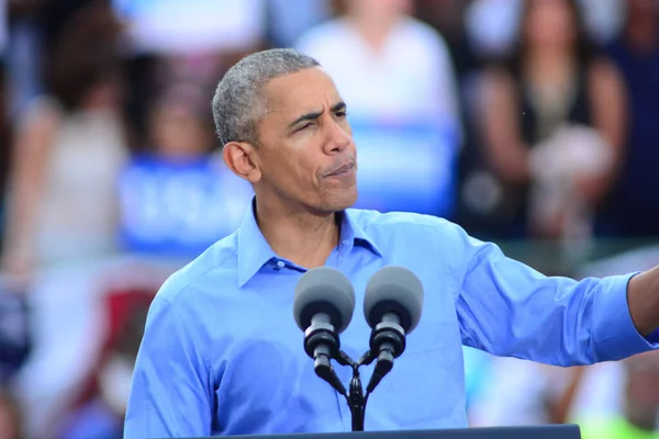 Presidente Barack Obama Habla Mitin Campaña Estadio Heritage Park Osceola —  Fotos de Stock