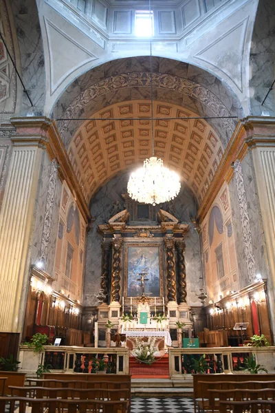 Interior Una Pequeña Iglesia Francia — Foto de Stock