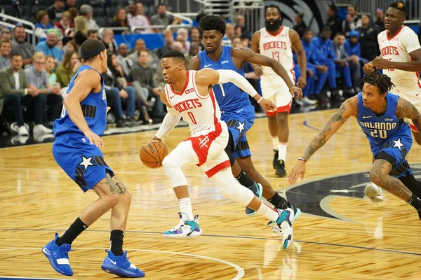 Orlando Magic Accueille Les Rockets Houston Amway Center Orlando Floride — Photo