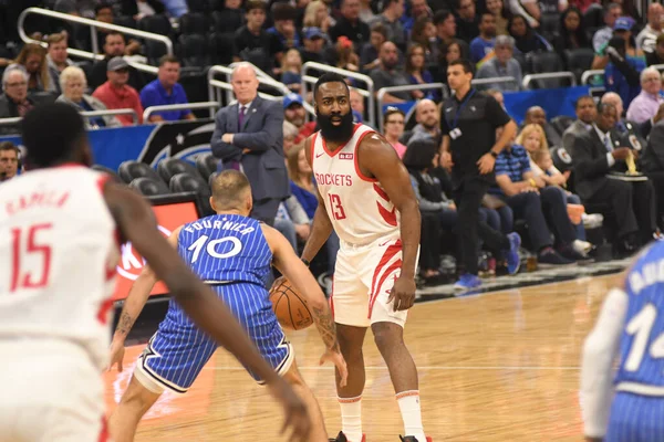 Orlando Magic Φιλοξενεί Τους Houston Rockets Στο Amway Arena Την — Φωτογραφία Αρχείου