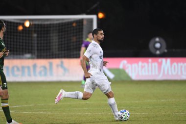 Los Angeles Galaksisi, 14 Temmuz 2020 'de Orlando Florida ABD' deki ESPN Vahşi Spor Dünyası 'nda düzenlenen MLS Sırt Turnuvası sırasında Portland Timbers ile karşı karşıya geldi.