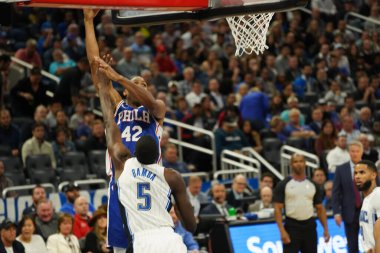 Orlando Magic, Philadelphia 76ers 'ı 13 Kasım 2019 Çarşamba günü Amway Center' da ağırlamaktadır. Fotoğraf: Marty Jean-Louis
