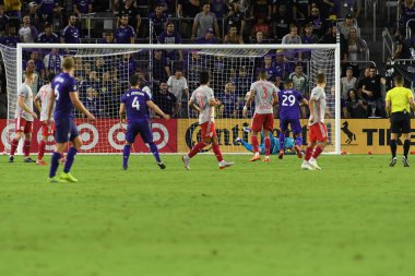 Orlando City 21 Temmuz 2019 tarihinde Florida, Orlando 'da Exploria Stadyumu' nda New York Red Bulls 'a ev sahipliği yaptı..