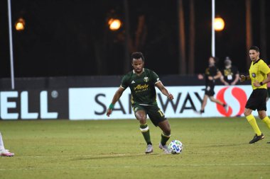Los Angeles Galaksisi, 14 Temmuz 2020 'de Orlando Florida ABD' deki ESPN Vahşi Spor Dünyası 'nda düzenlenen MLS Sırt Turnuvası sırasında Portland Timbers ile karşı karşıya geldi.
