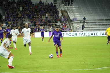 Orlando City SC, 19 Haziran 2019 Çarşamba günü Orlando 'daki Exploria Stadyumu' nda düzenlenen ABD Açık Kupası sırasında New England Devrimi 'ne ev sahipliği yaptı.
