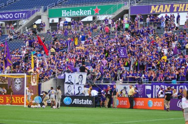 Orlando City SC sunucusu Sporting Kansas City Orlando Florida 'daki Dünya Kampı Stadyumu' nda 13 Eylül 2015 'te.