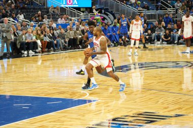 Orlando Magic, 13 Aralık 2019 Cuma günü Orlando, Florida 'daki Amway Center' da Houston Rockets 'a ev sahipliği yapıyor..