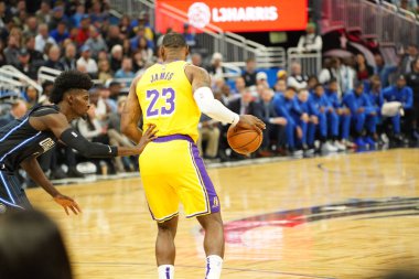 Orlando Magic 11 Aralık 2019 Çarşamba günü Orlando Forida 'daki Amway Center' da Los Angeles Lakers 'a ev sahipliği yaptı. Fotoğraf: Marty Jean-Louis