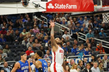 Orlando Magic, 13 Aralık 2019 Cuma günü Orlando, Florida 'daki Amway Center' da Houston Rockets 'a ev sahipliği yapıyor.