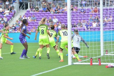 Orlando Pride 21 Temmuz 2018 'de Orlando Florida' daki Exploria Stadyumu 'nda Seattle Reign FC' ye ev sahipliği yapmaktadır. Fotoğraf: Marty Jean-Louis